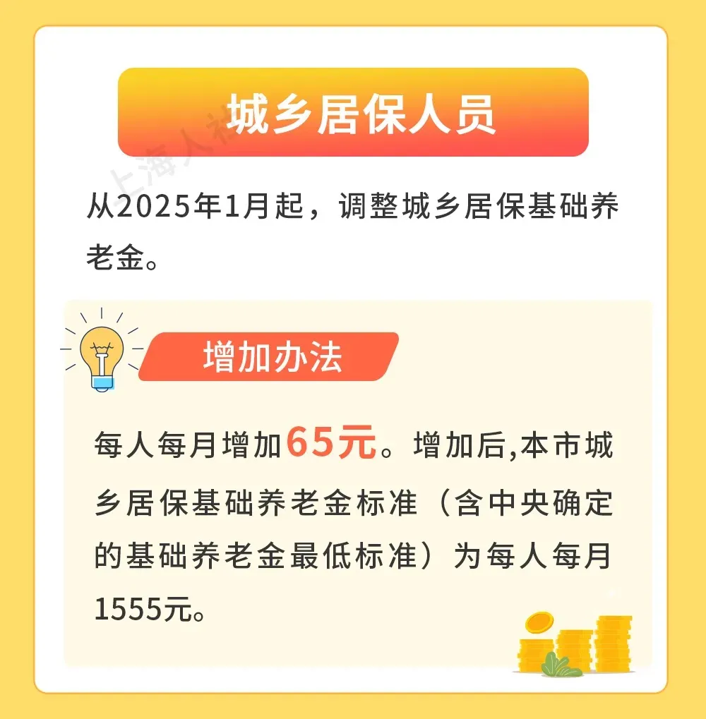 上海市 2025年养老金调整方案公布！ 第3张